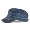 Caps de bola Voboom jeans exército homens lavados algodão outono design de moda chapéu de moda happipe plana top