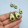 Dijes 10 Uds. Colgantes de resina de aguacate y fruta para pendientes DIY, llavero, pulsera, accesorios para hacer joyas, C817-1 de regalo