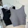 Yoga Outfit Women Medium Intensity Sport Top Small Letter Decoration Removable Pads Vest Training Running Equipment Bra