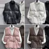 Gilet da donna Moda Autunno Inverno Gilet di pelle Locomotiva Abbigliamento Scollo a V Parka Cappotto di cotone Giacca da donna Gilet femminile Top