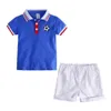 Polos Toddler Kids Boys Summer Leisure Set 2Pieces Polo Shirt Short Pants Outfits Cotton Little Kids Holiday Playwear Clothes Sets 231122
