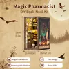 Architecture/DIY House CUTEBEE Book Nook Kit DIY Wooden Doll House with Touch Light Furniture Magic Pharmacist Bookend Miniature Christmas Decorations 231122