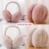 Oorwarmers Leuke oorbeschermers koude winter warm houden dikke geplooide elastische cap vrouwelijke studenten Kawaii pluizige pluche 231122