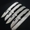 Andrew Demko AD20.5 Folding Knife 3" CPM-3V Shark Foot Blade Textured Titanium Handles Outdoor Survival hunting Camping Pocket Knives EDC Tools