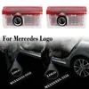 2 sztuk/partia LED oświetlenie drzwi samochodu dla Mercedes Benz A B C E GLA GLS GLC ML klasa W246 W205 W212 W213 W176 Logo Decor lampa laserowa projekt Luces