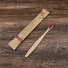 Toothbrush 50100Pc Eco Friendly Bamboo Soft Bristle Fibre Adult es Teeth Brush Solid Handle 100 Biodegradable 230421