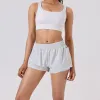 Sport-Shorts für Damen, große Taille, hohe Taille, Sommer, dünn, Yoga, Fitness, Hotpants, schnell trocknend, zum Laufen, lässig, Trainingsshorts BJ