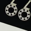 Brincos de designer New Designer Womens Studs Brincos de Ouro Jóias de Luxúria Jóias de Diamante Letra de Prata Y Earings Moda Dangle Orecchini