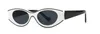 Rock and Roll Diamond Metal Inlaid Modern Charm Solglasögon 1399 Rektangel Black Frame Goggle Vision Retro Women Square Big Frame