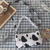 Sacs d'école femmes filles dessin animé vache impression sac à main épaule sac à bandoulière fourre-tout cartable sac à main K3KF