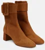 ブランド冬の女性aquazzura sellier bootie boots suede suede design trendyイブニングドレスハイヒールブーティーボックスEU 35-43