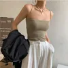 دبابات Camisoles مثير السباغيتي قمم محصول Camisole أنثى الخزان الداخلي سلكية سلس سلسة Brassiere حمالات أزياء أزياء