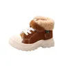 Botas meninos inverno quente crianças espessadas veludo sapatos de algodão meninas impermeáveis curto bebê crianças 231122