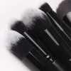 Makeup Tools Zoreya Black Brushes Set Eye Face Cosmetic Foundation Powder Blush Eyeshadow Kabuki Blandning Make Up Brush Beauty Tool 230421