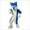 2024 Professional Blue Wolf Mascot Costume Walking Cartoon Anime Earth Performance Clothing Earth Props Clothing