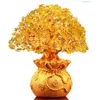 Crystal Yuanbao Tree Delicate Fortune Ornament Gold Ingot Money Wedding el Celebration Lucky X0710221L