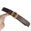 High Quality Genuine Leather Belt For Women Designer Belts Mens Golden Smooth Buckle Reversible Waistband Width 3.5cm Fashion Belt