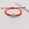 Bracelets porte-bonheur zodiaque chinois Bracelet tressé couleur or Animal fait à la main corde rouge réglable bijoux accessoires année cadeau