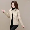 Casacos de Trench das Mulheres Mulheres Jaquetas 2023 Outono Inverno Moda Meia Idade Mãe Fina Algodão-acolchoado Feminino Parkas Básico Outerwear Overcoat