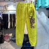 Herrbyxor Hellstar Vintage Wash Toe Letter Graffiti Tryck 1 1 High Street Drawstring Sports Casual Cotton Pants T231122