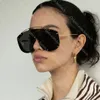 Big Mask Style Solglasögon för kvinnor Designer Män solglasögon mode UV -skydd Solglasögon Trendiga glasögon med låda