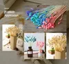 Fleurs décoratives 45pcs 30-45cm naturel préservé gemme herbe séchée Phalaris Bouquet pour mariage maison fête décoration jardin extérieur