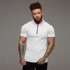 Męskie polo muscleguys Man Fashion Shirt Casual Plain Kolor krótkiego rękawa Wysokiej jakości Slim Men Fitness Homme 230421