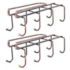 Kitchen Storage 2pcs Non Slip Mug Rack Wine Glass Hanging Drying Wrought Iron 8 Hooks Multifunctional Bar Utensil Display Under Cabinet