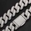 Custom Hip Hop 20mm 925 Sterling Silver Moissanite Men Chains Necklace Jewelry Cuban Link Chain