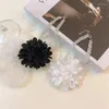 Choker Fashion Big Flower Fabric Necklace For Women Multi-Layer Imitation Pearl Chain Jewellery CollarBone Neck Decor