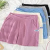 Damen Shorts Sommer Solide Lose Hohe Taille 2023 Sweatshorts Damen Kleidung Baumwolle Regelmäßige Lässige Weite Hose Outfit Sportbekleidung