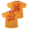 Film 16 Pete LaFleur Maillots de football Collège Vince Vaughn Dodgeball Respirant Jaune Couleur de l'équipe Tous cousus Université Pur coton Pull Vintage Uniforme