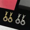 New Designer Earrings Womens studs gold earrings Luxury Designer Jewelry diamond Hoops Silver Letter y Earings Fashion Dangle orecchini