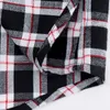 Мужские повседневные рубашки Весенне-осенняя модная хлопковая мужская рубашка с длинным рукавом Матовая красная клетчатая деловая фланель для отдыха без железа 231121