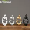 Ermakova Thinker Staty Abstract Harts Sculpture Mini Art Decorative Desk.