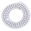 Testeur de réussite bijoux Hip Hop 3.0mm-6.0mm VVS Moissanite diamant Sier colliers de chaîne de Tennis glacés