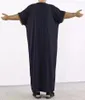 Abbigliamento etnico 2023 Musulmano Abaya mediorientale per uomo Islam Estate Abaya Manica corta Abito oversize allentato Moda caftano arabo