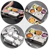 Dinnerware Sets Snack Plate Restaurant Kids Tray Fast Stainless Steel Divided Child Baby Container