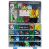 146 PCS Yumuşak cazibesi Set Deniz Fishing Tackle Balıkçılık Cazibesi Silikon Yem Yumuşak Solucan Karides Sazan Accessories304i