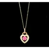 Roze saffier hart hanger 14K witgouden ketting Damessieraden Accessoires Santa Barbara Californië Verenigde Staten VS