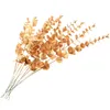 Decorative Flowers Eucalyptus Leaves Branch Artificial Picks Fake Decors Faux Stems Flower Floral Arrangement Gold Wedding Home