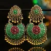 Dangle Earrings Big Flower Tassel Jhumka Gypsy Afghan Jewelry Ethnic Antique Beads Long Drop For Women Bohemian Gift