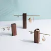 Astucci per gioielli Supporti per orecchini con barra di metallo Supporto per bracciale in legno per porta collane Organizzatore per orecchini Vetrina per gioielli appesa
