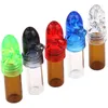 Glass Snuff Snorter Bottle Smoking Pipes Pill Case Containers Kit Portable Sniff Pocket Durable Snuffer Mix Color Snort Storage 53mm 68mm 83mm Smoke Accessories