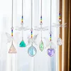 Dekoracje ogrodowe H D 6PCS Kolorowe kryształowe pryzmaty Suncatcher dla okna Rainbow Maker Wiszący Art Art Ords Dekoracja biura domowego 230422