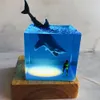 LED LED Night Light Shark Diver Dekoracja Nowość Prezent dla dzieci sypialnia dziecięcy Dekorowanie pokoju stołowego USB do domu H09222354