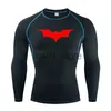 T-shirts voor heren Nieuw T-shirt voor heren Outdoor training Fitness Gym Joggen Hardloopsweatshirt Bat/-Man Compressieshirts Strak Elastisch Ademend J231121