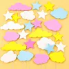 Party Supplies EVA Stereo Cloud Card Moon Five-Pointed Star Baking Cake Decoration Happy Birthday Tools Wedding DIY Cute Girl