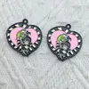 Charms 10pcs Alloy Enamel Charm Cartoon Lydia Beetlejuice Pattern Pendant Earrings DIY Designer Handmade Keychain Jewelry Accessories