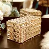 Организация хранения ванной комнаты Crystal Glass Cosmetic Box Латунная резное поднос для подноса настольный столик на рабочем столе Организатор макияж